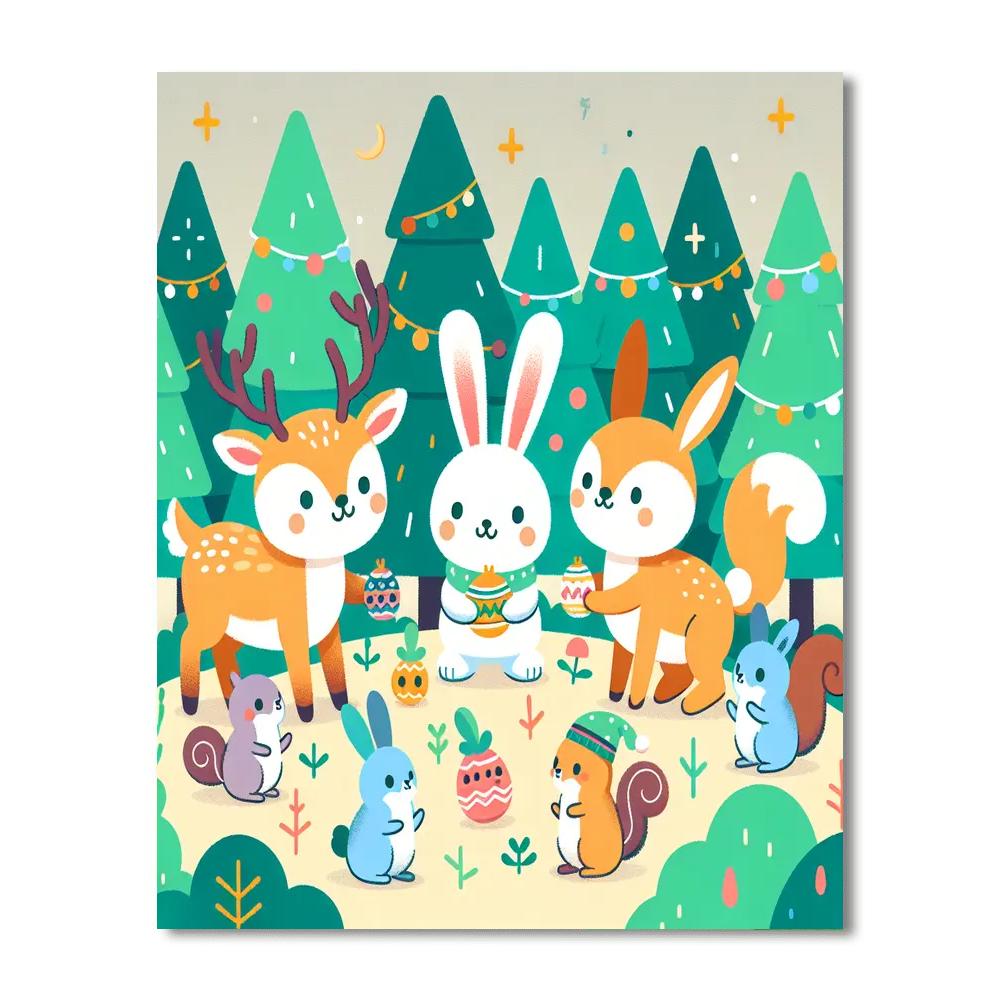 Fantastic Forest Festival Painting Number Kit