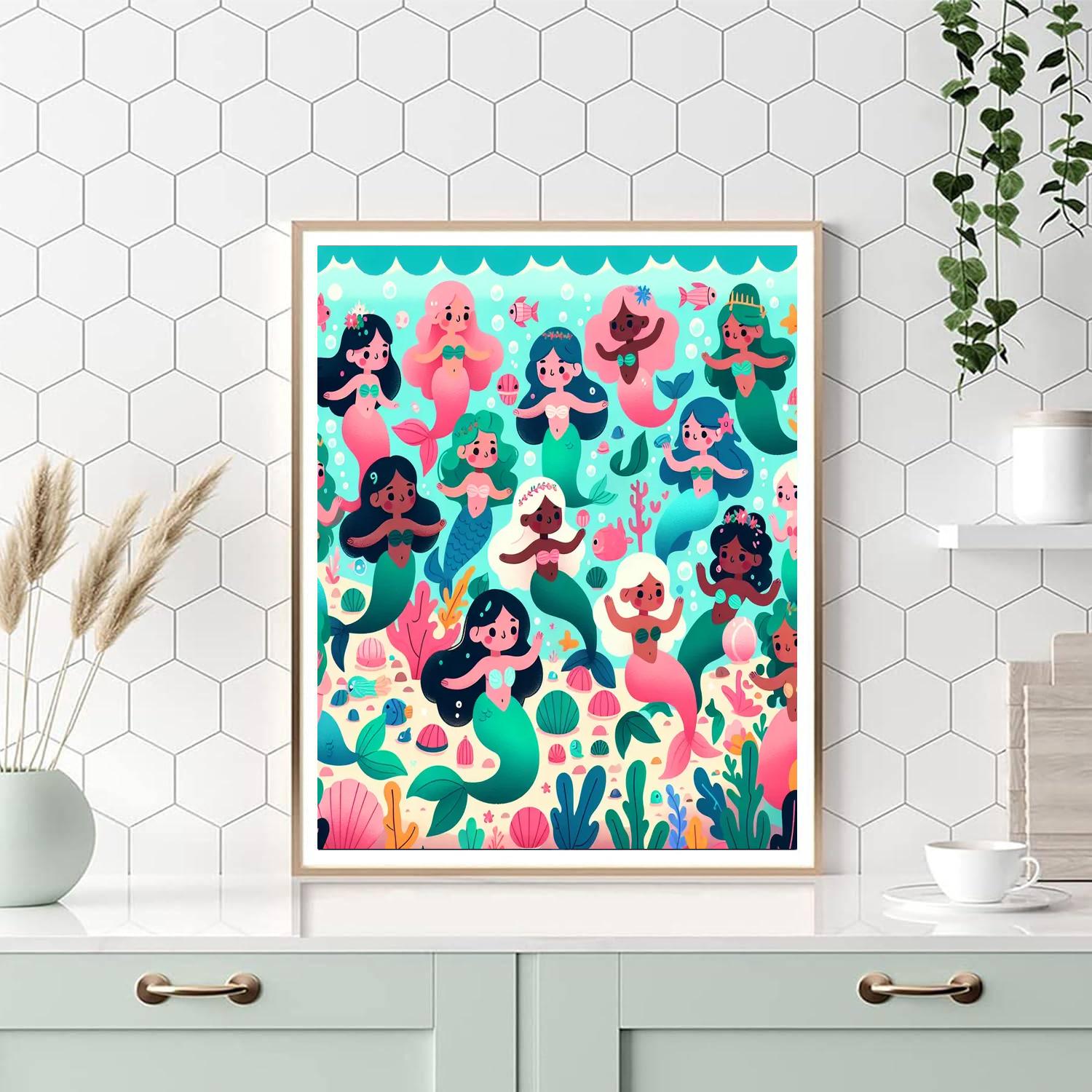 Underwater Mermaid Gala DIY Paint By Numbers