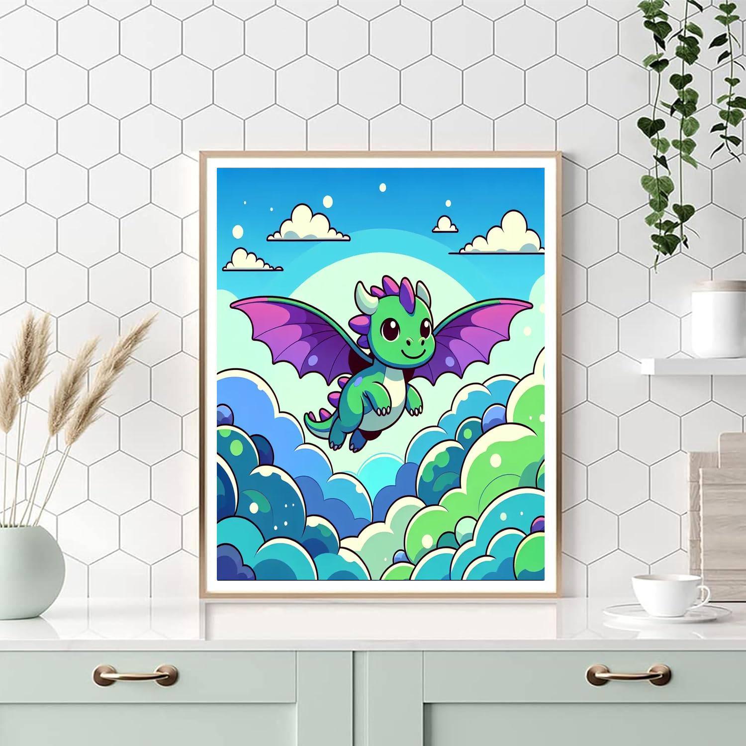 Flying High With Dragons Painting By Numbers Kit