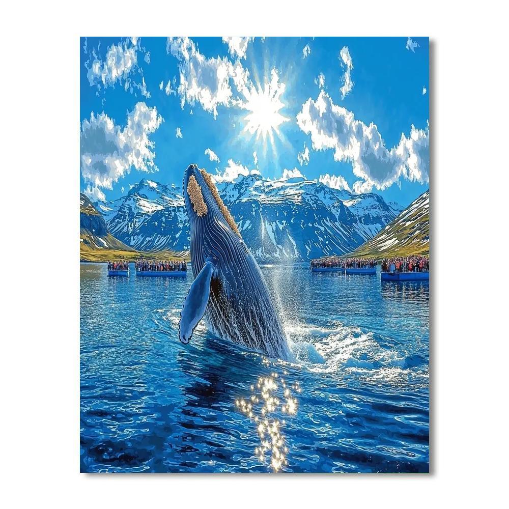 Whale Watching In Akureyri Painting Number Kit