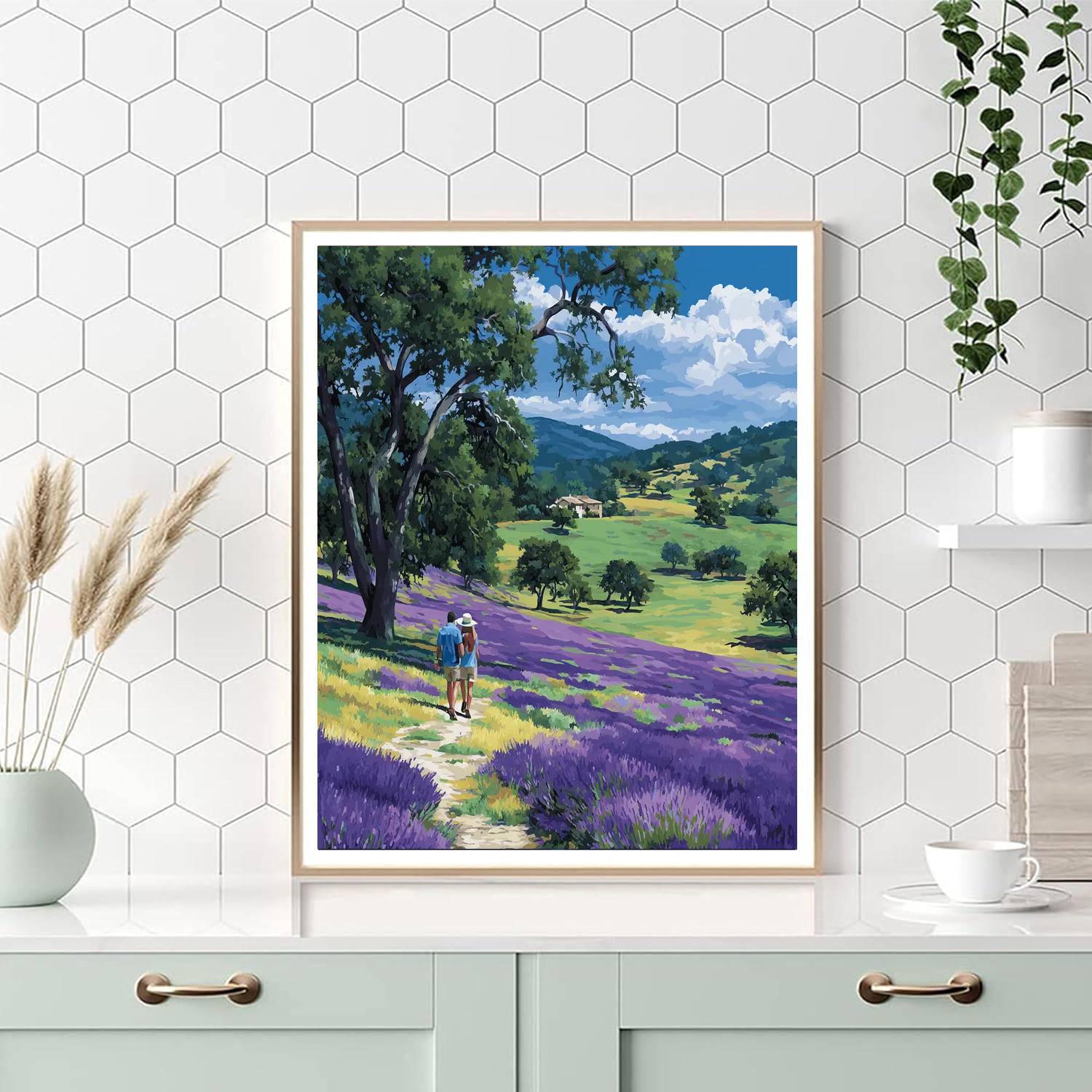 Homecoming In Lavender Fields Numbered Painting Kits