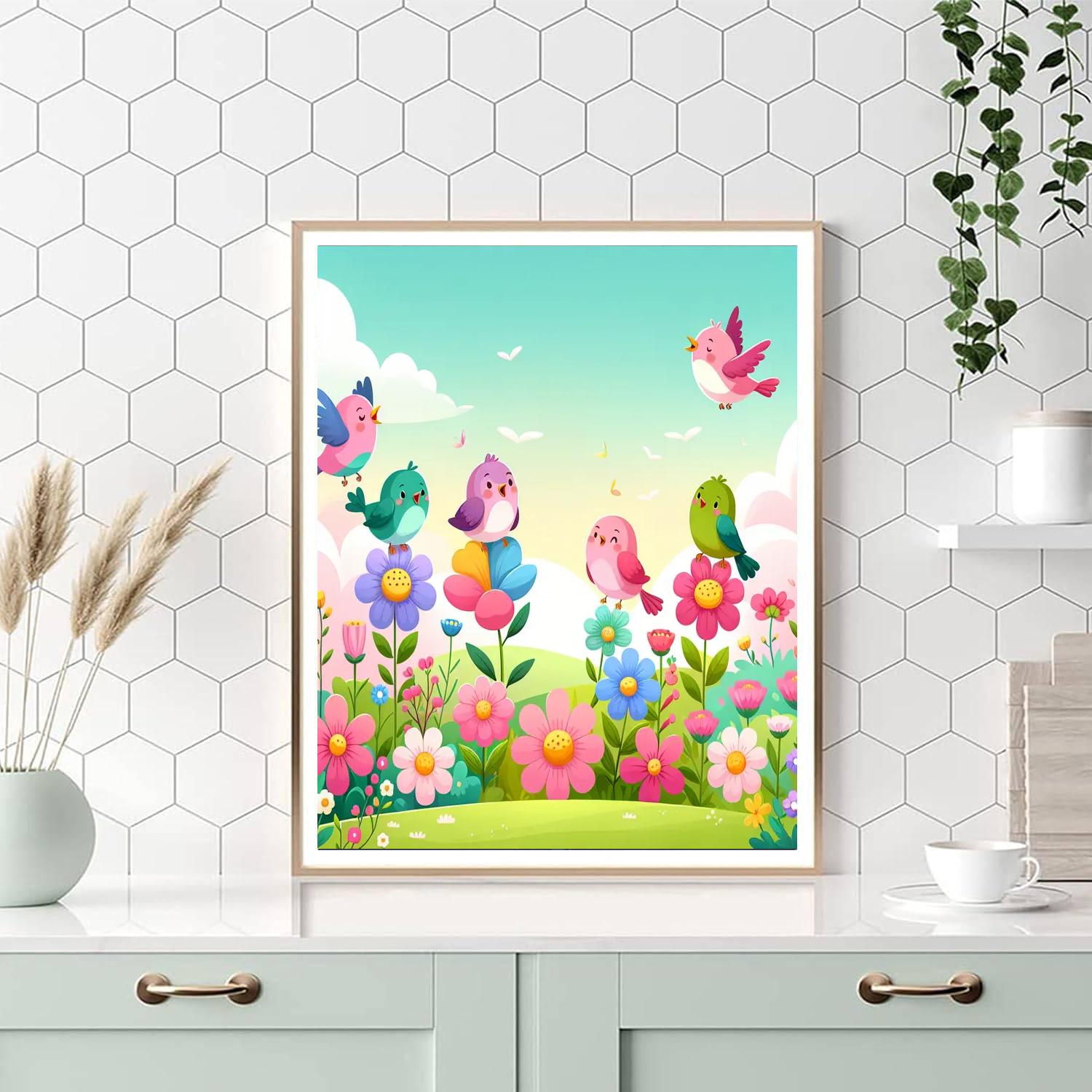 Sweet Symphony Of Spring Number Painting
