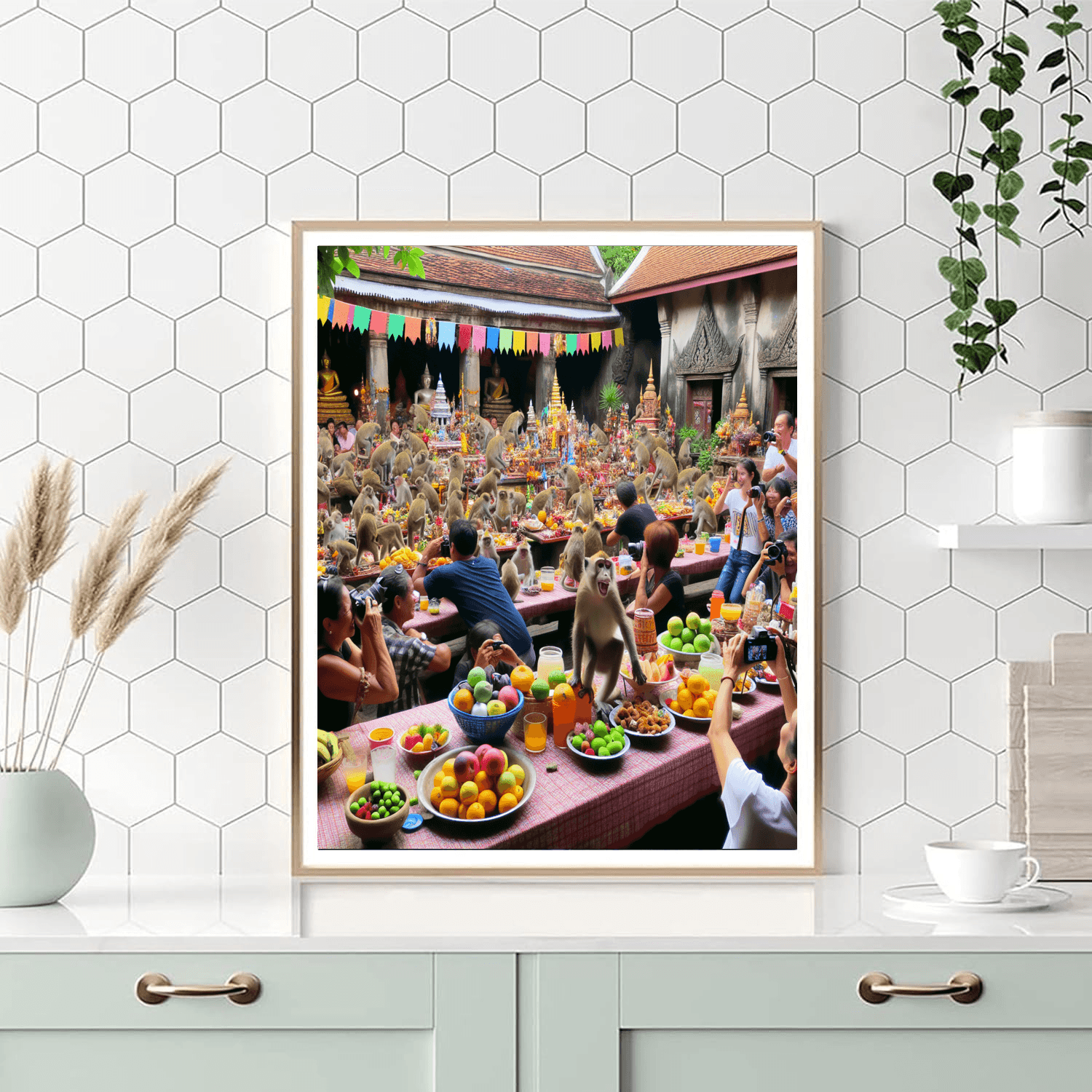 Lopburi Monkey Festival - Thailand DIY Paint By Numbers