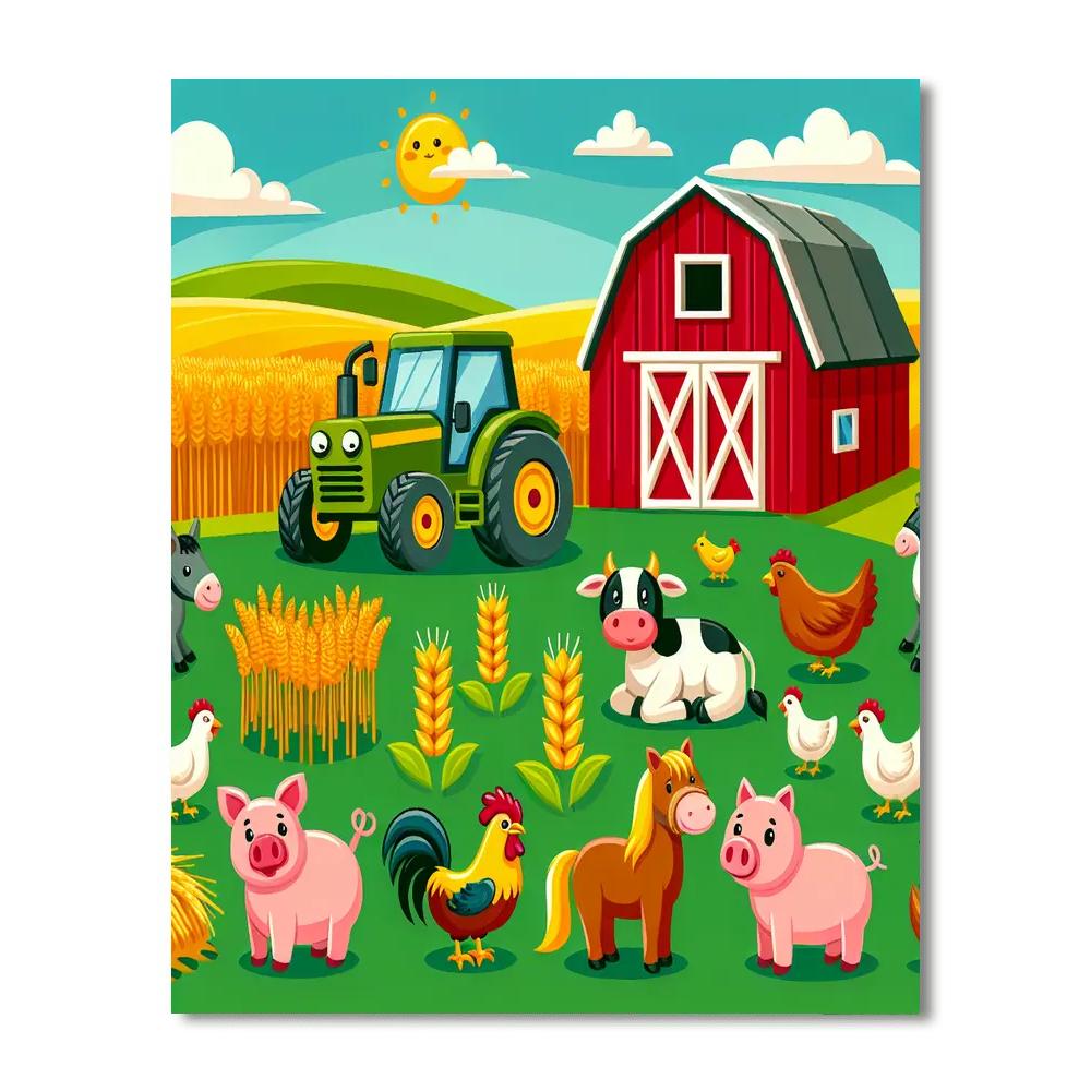 Farm Adventure Day Painting Number Kit