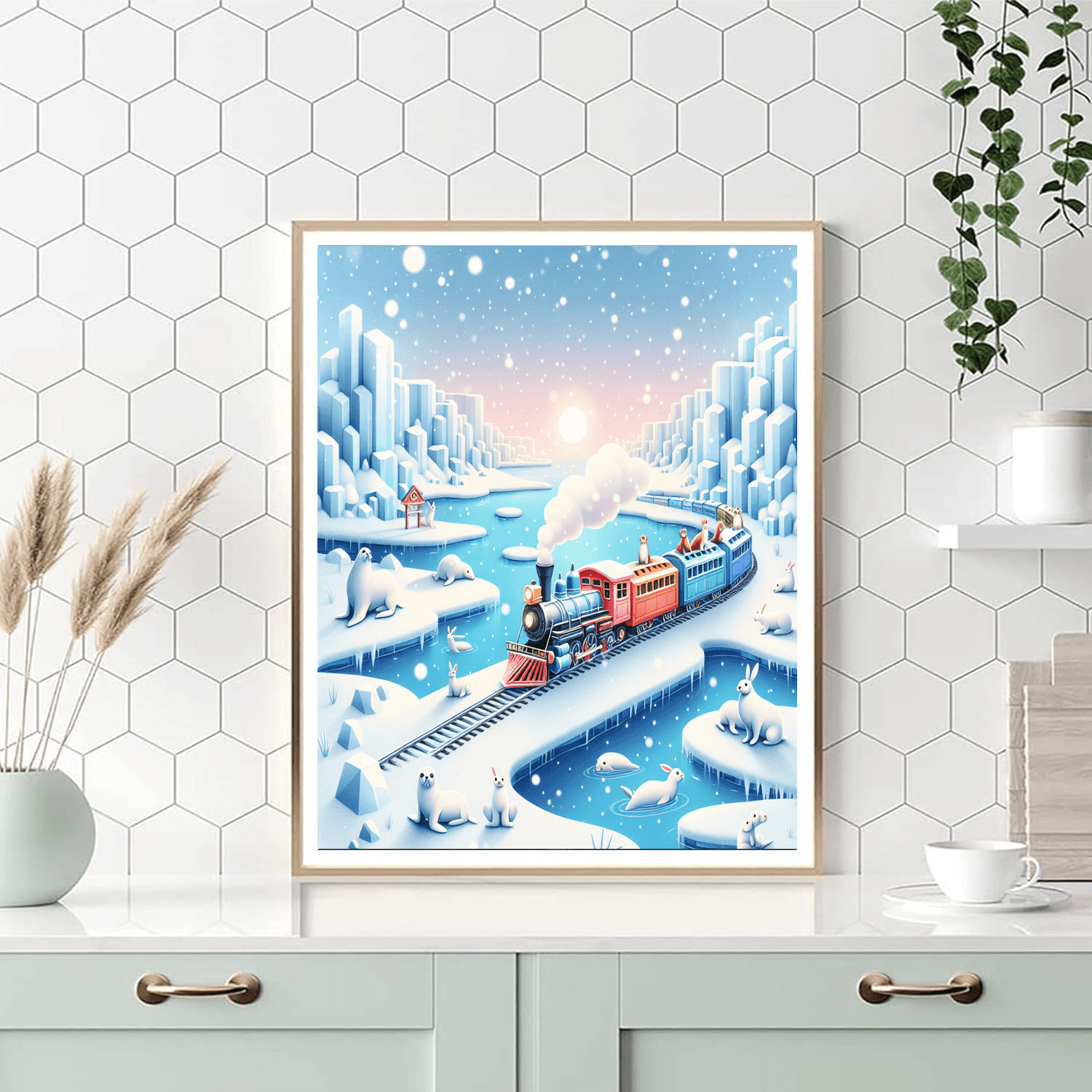 Artic Polar Express Number Painting