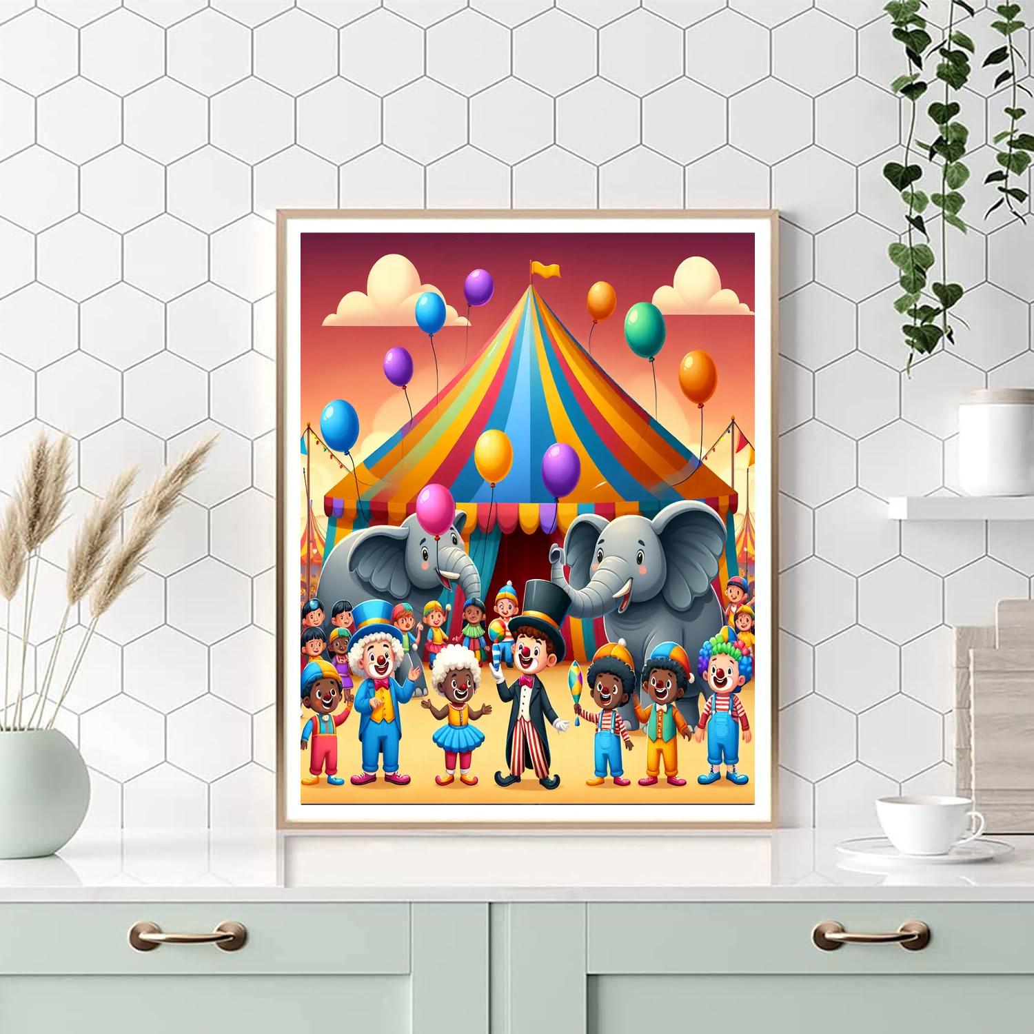The Magical Circus Painting Number Kit