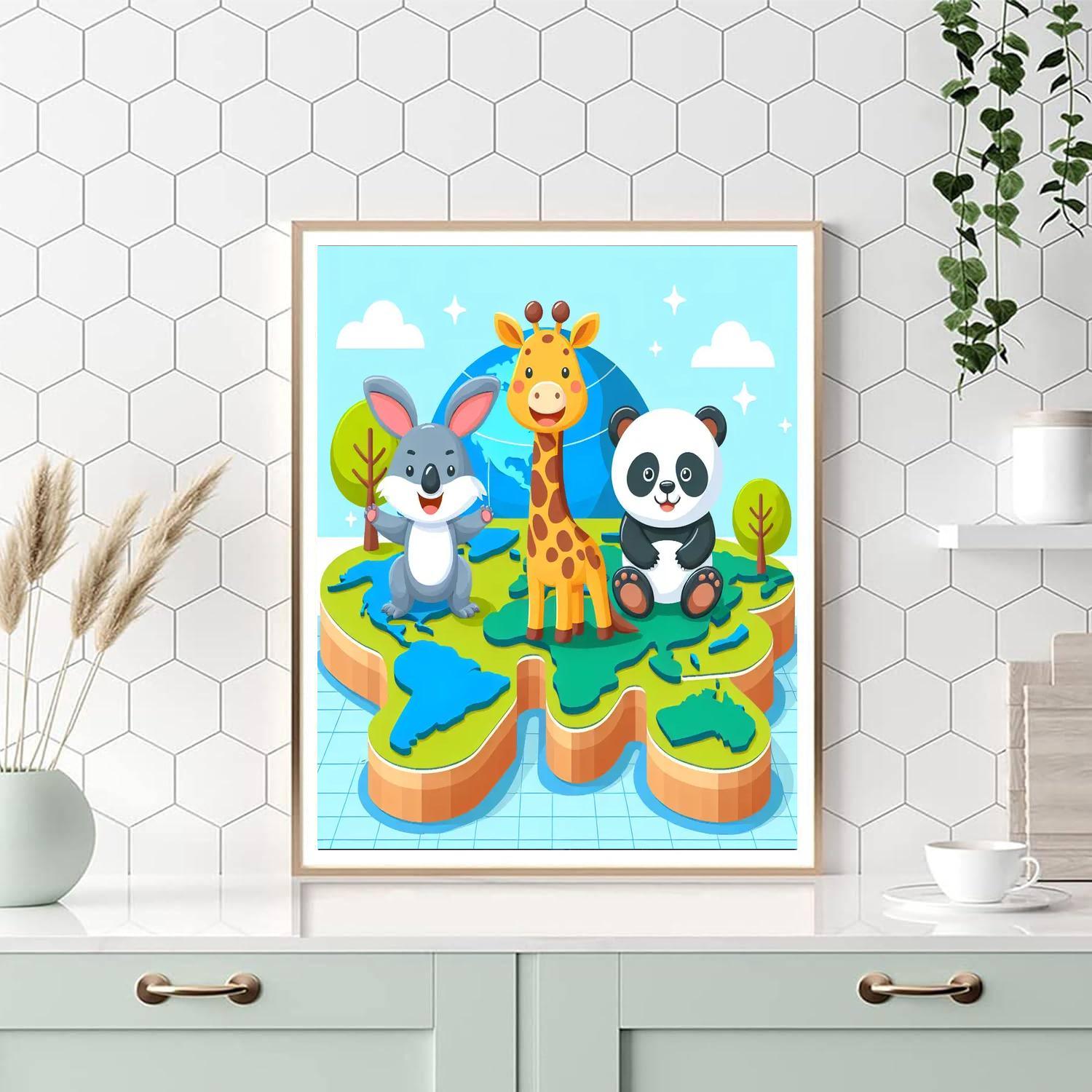 World Safari Paint By Numbers Art