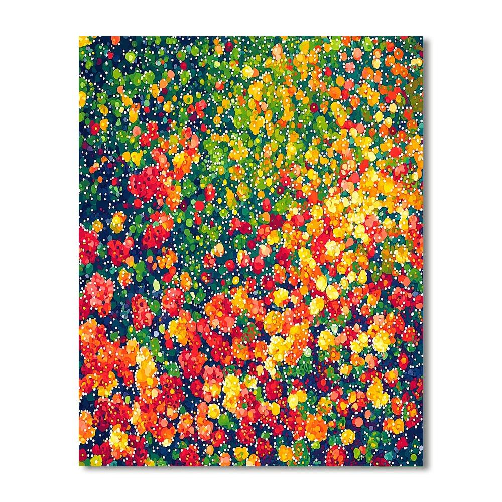 Georges Seurat Inspired Vibrant Floral Dreams  Paint By Number