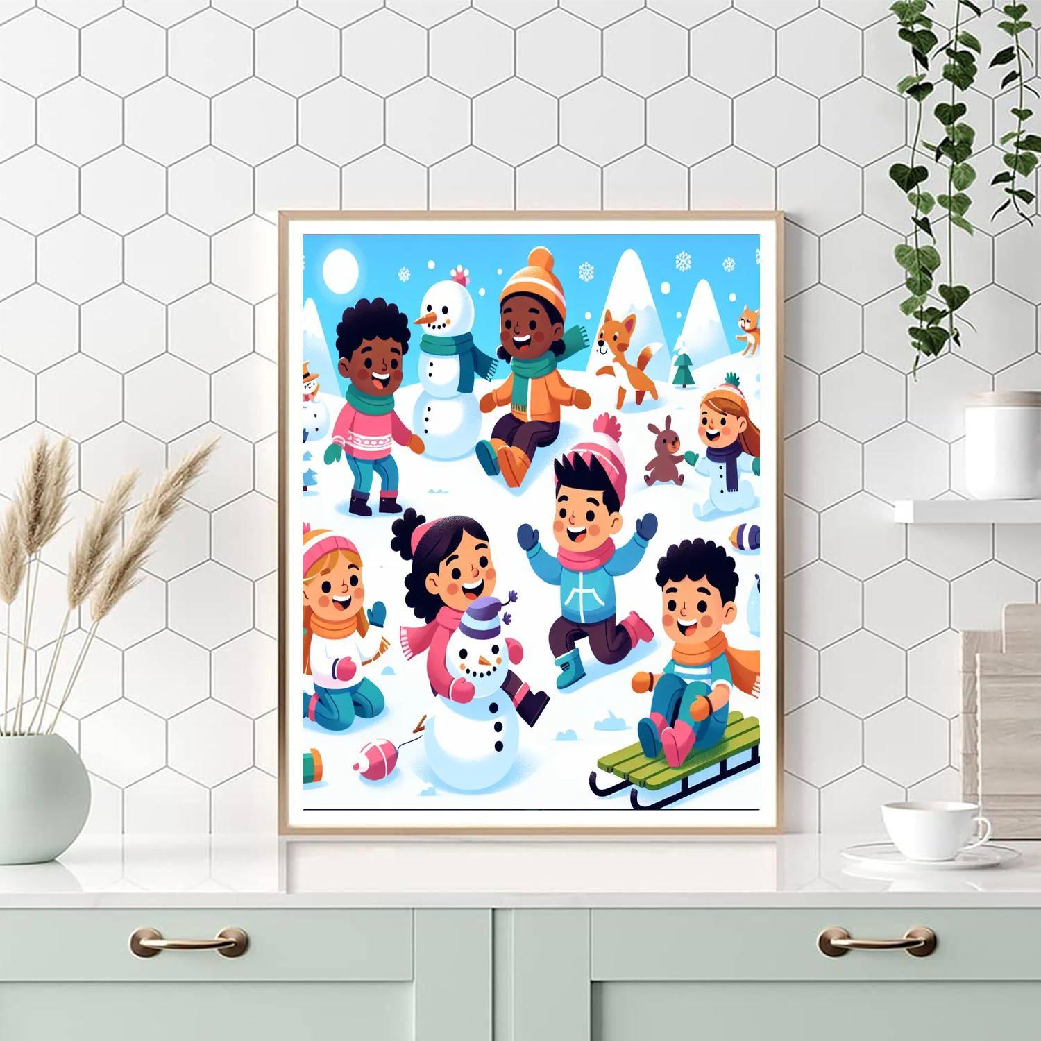 Winter Wonderland Games Numbered Painting Kits