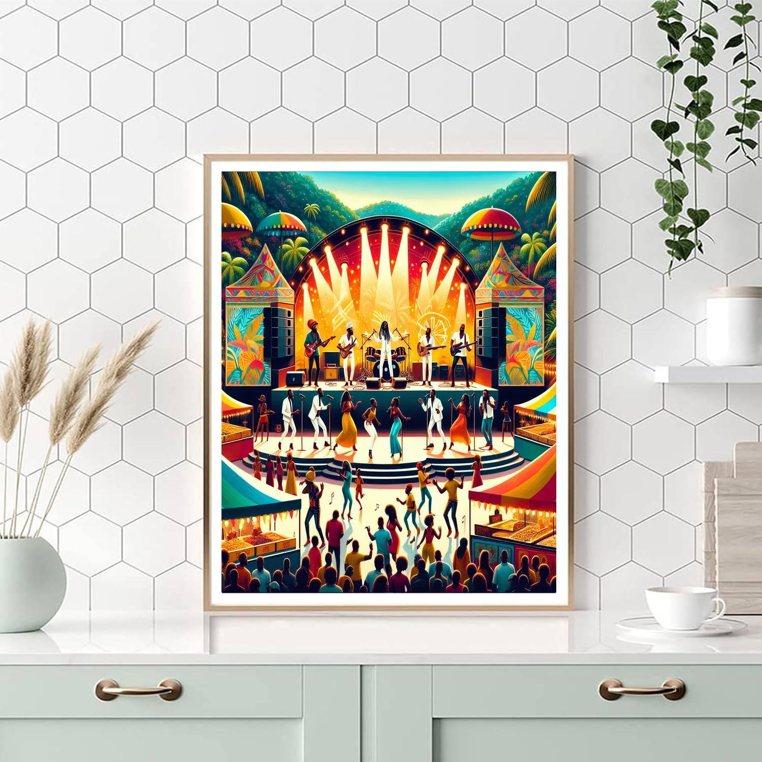 St. Lucia Jazz Festival Paint By Numbers Art