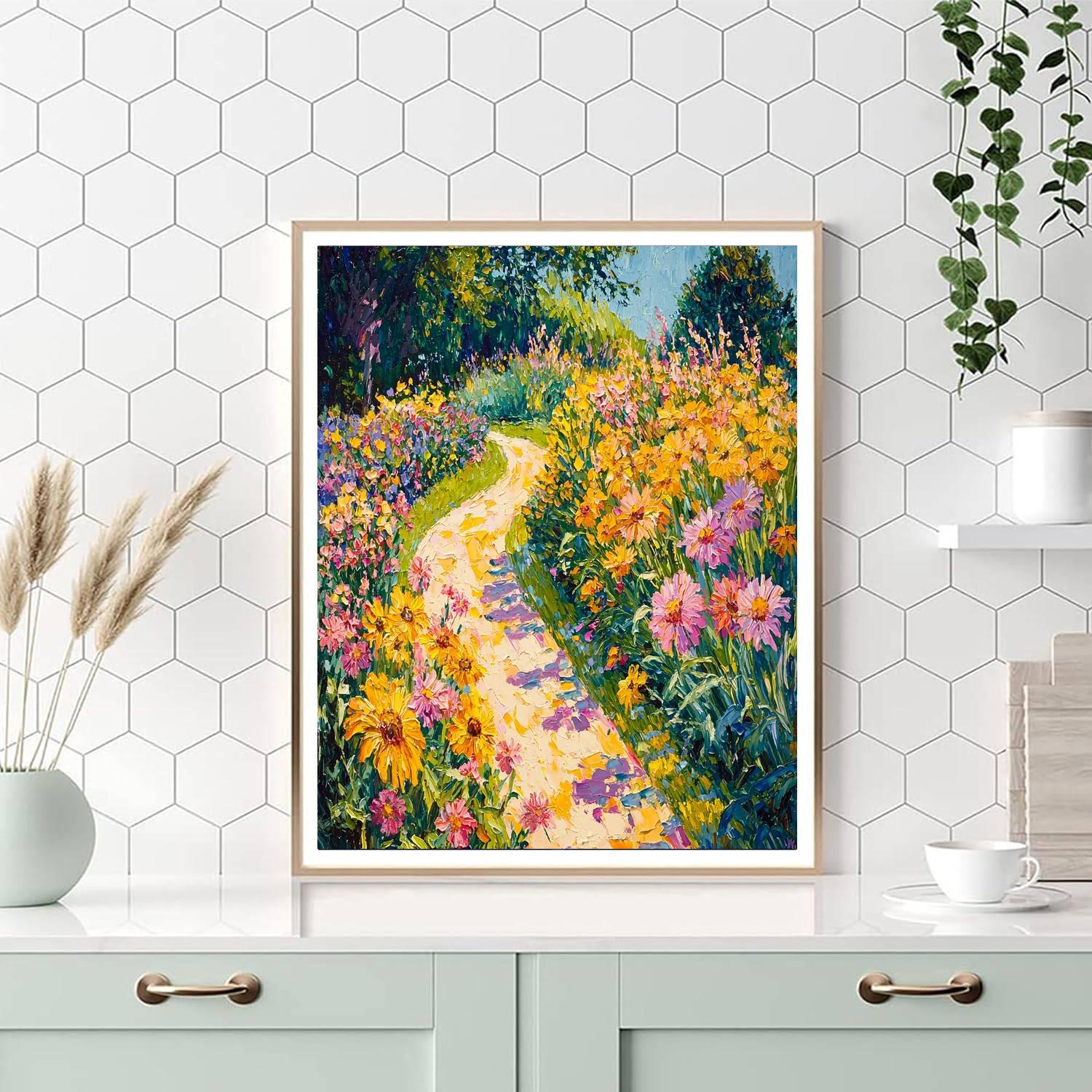 Vincent Van Gogh Inspired Sunlit Garden Pathway  Paint By Numbers Kits