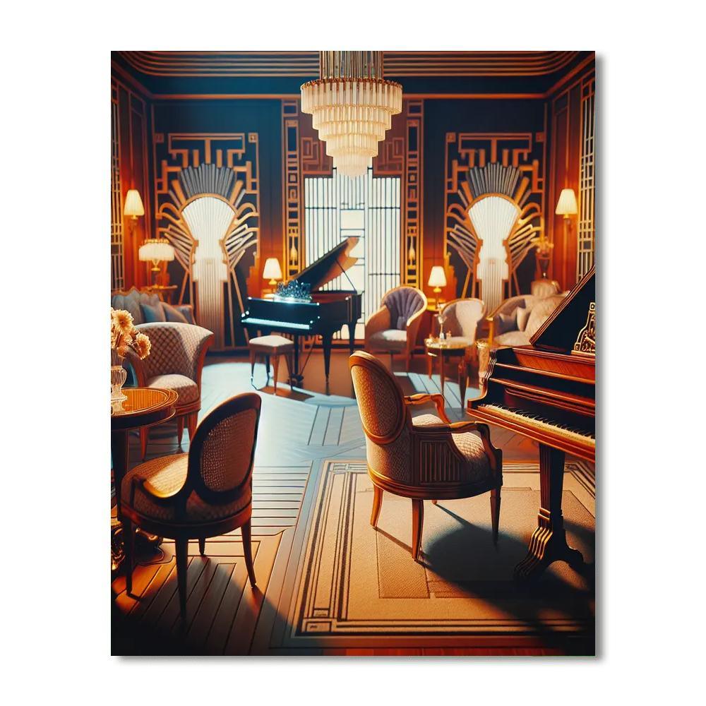 Elegant Jazz Era Lounge Number Painting