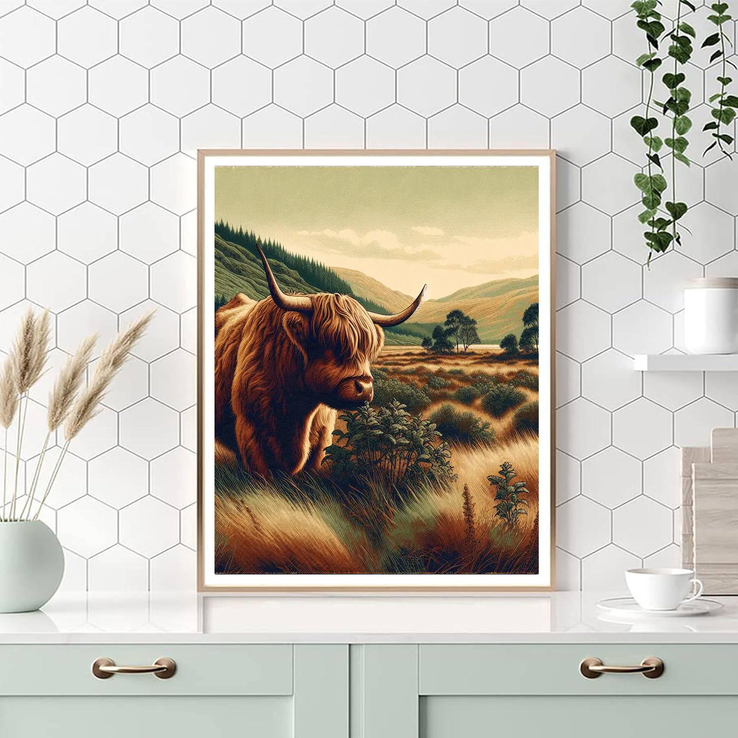 Highland Cow Harmony Paint By Number