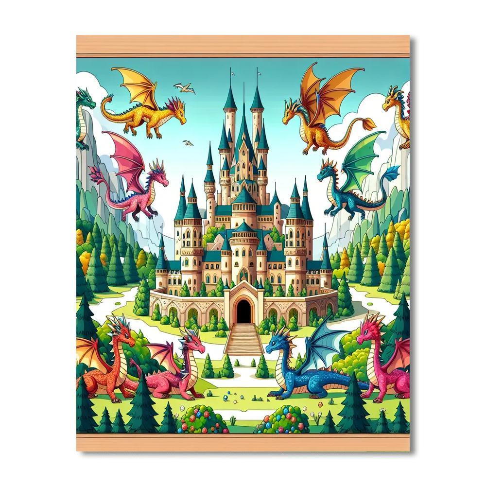 The Magical Kingdom Of Dragons Paint By Number