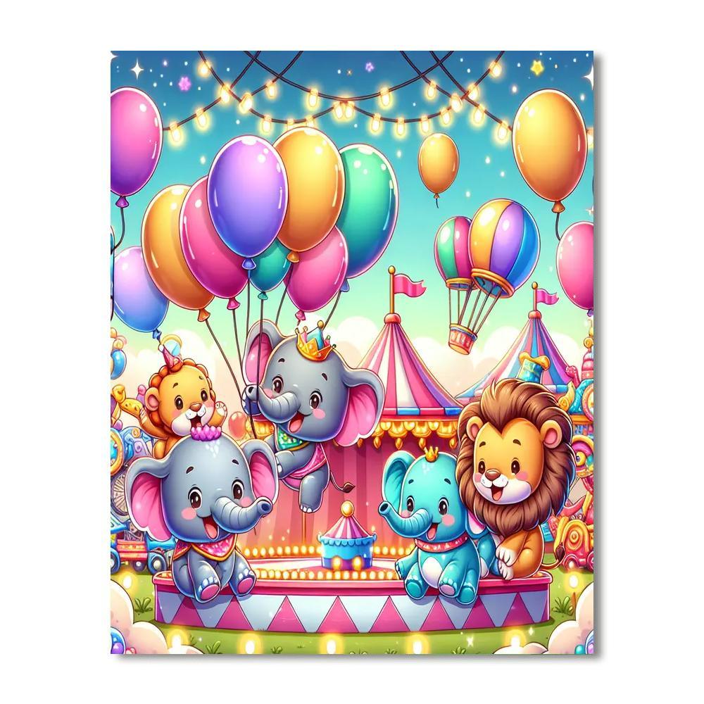 Animal Carnival Extravaganza Paint By Numbers