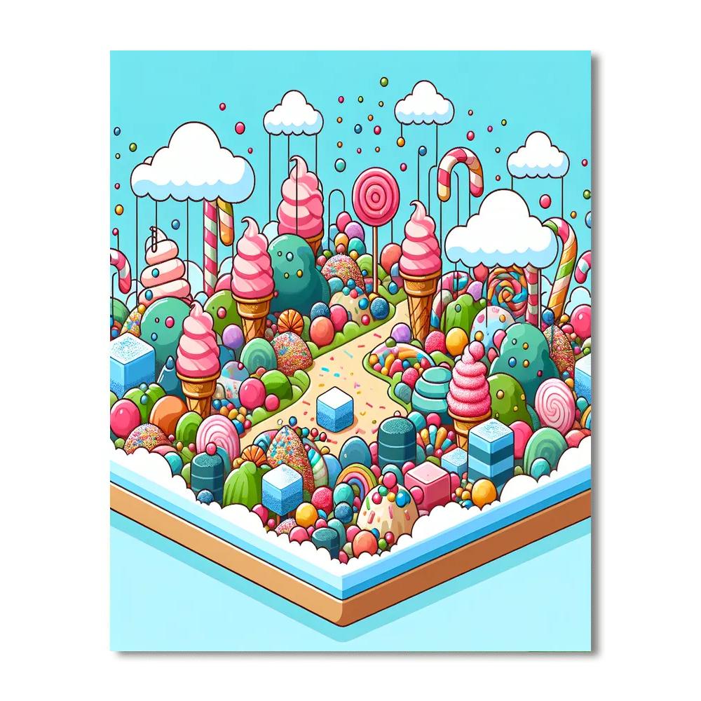 Ice Cream Land Adventure Painting Number Kit