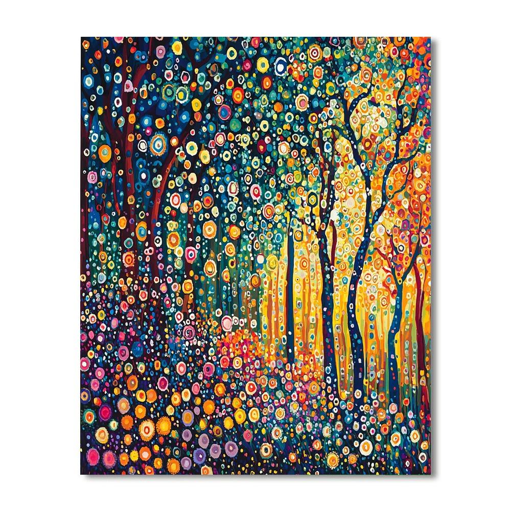 Gustav Klimt Inspired Rhapsody Of Patterns  Number Painting