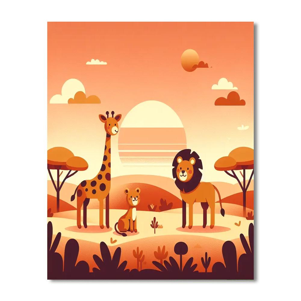 Sunset Safari Exploration Paint By Numbers Kits