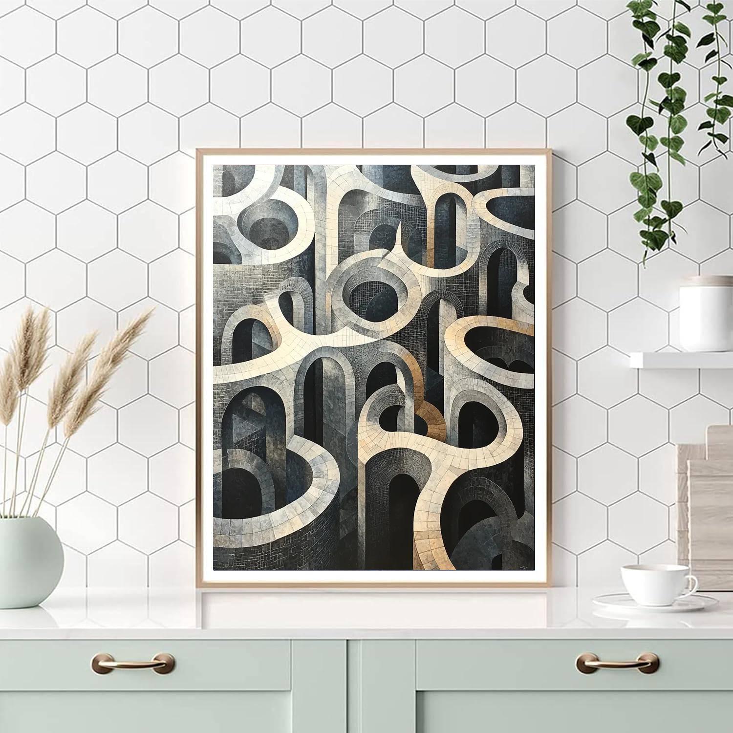 M.C. Escher Inspired Paradoxical Dimensions  Paint By Numbers Kits