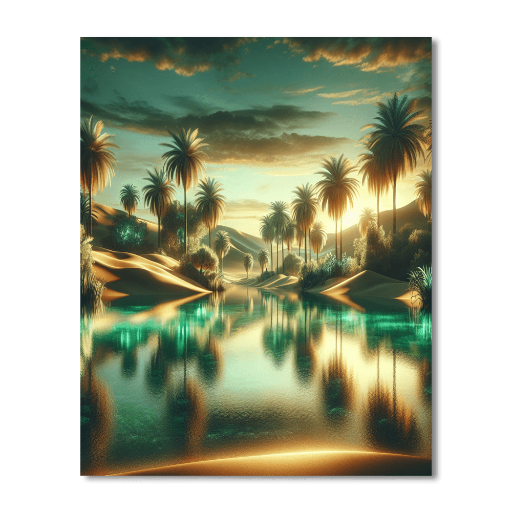 Enchanted Desert Oasis Number Painting