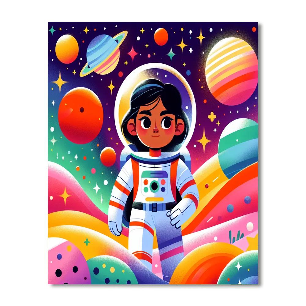 Galaxy Explorer's Dream DIY Paint By Numbers