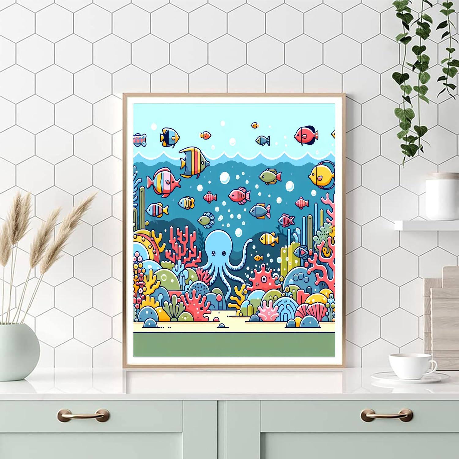 Oceanic Wildlife Adventure Painting By Numbers Kit