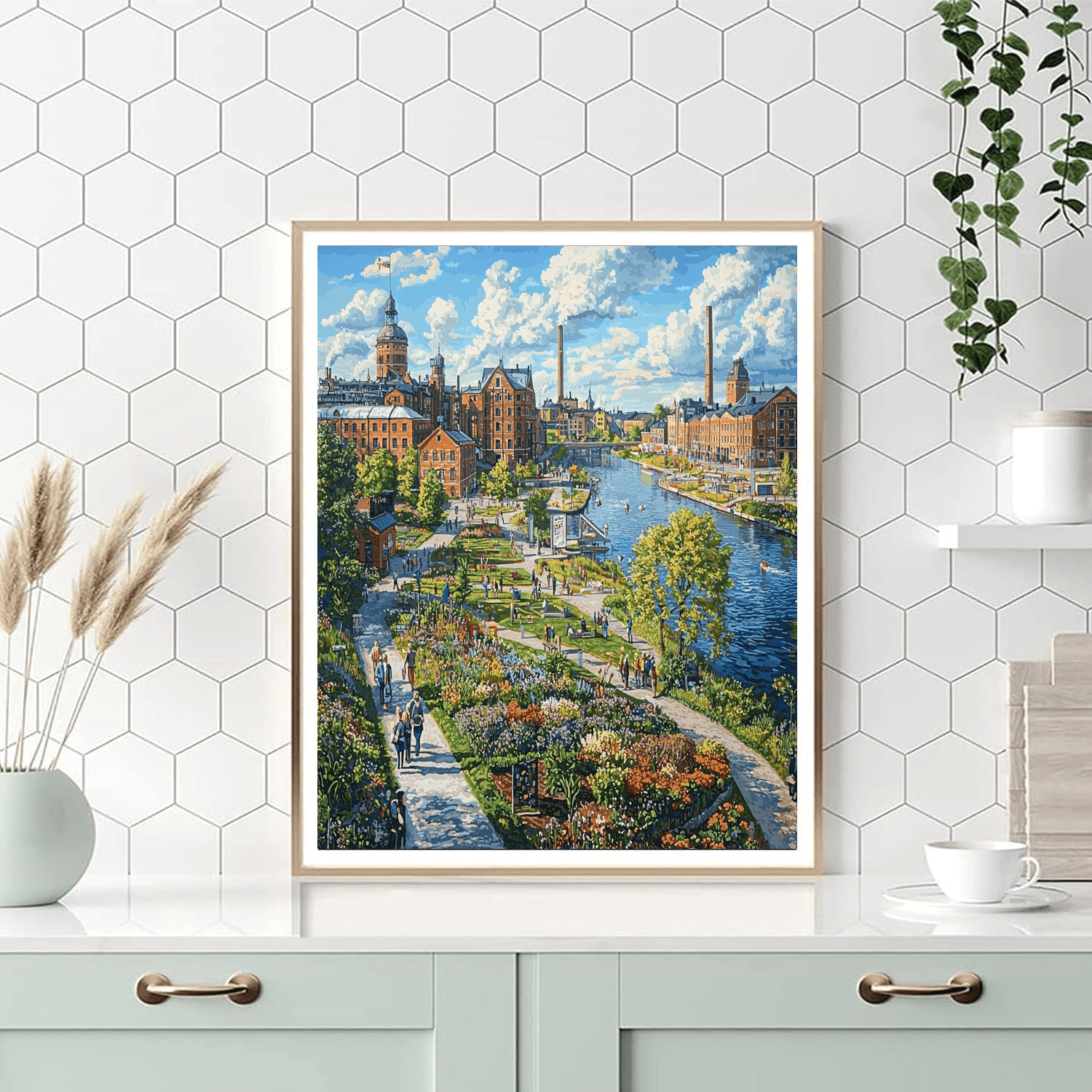 Norrköping Industrial Landscape DIY Paint By Numbers