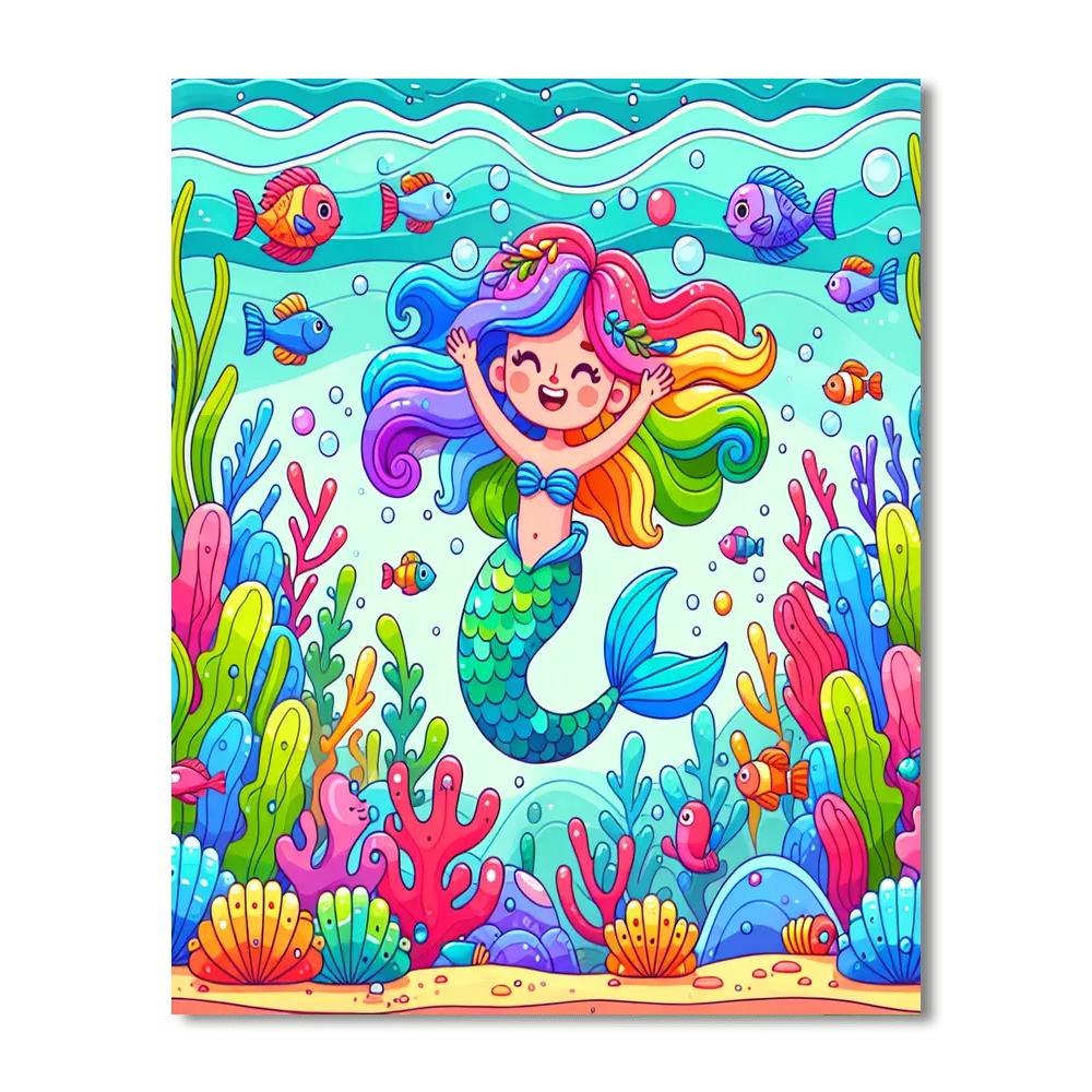 Sassy Mermaid Adventure Painting By Numbers Kit