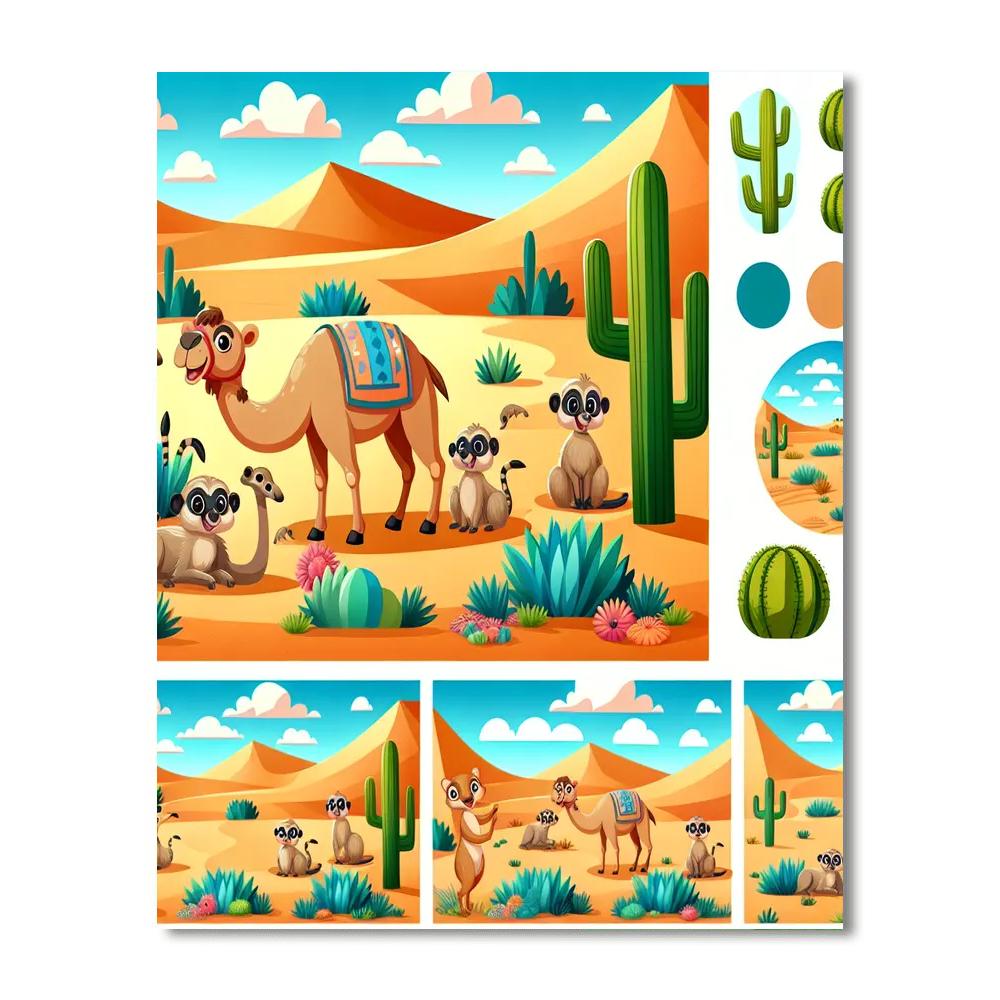 Desert Discovery Safari DIY Paint By Numbers