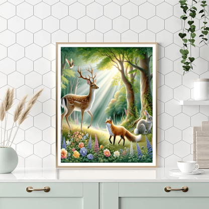 Charming Woodland Animals Paint By Numbers