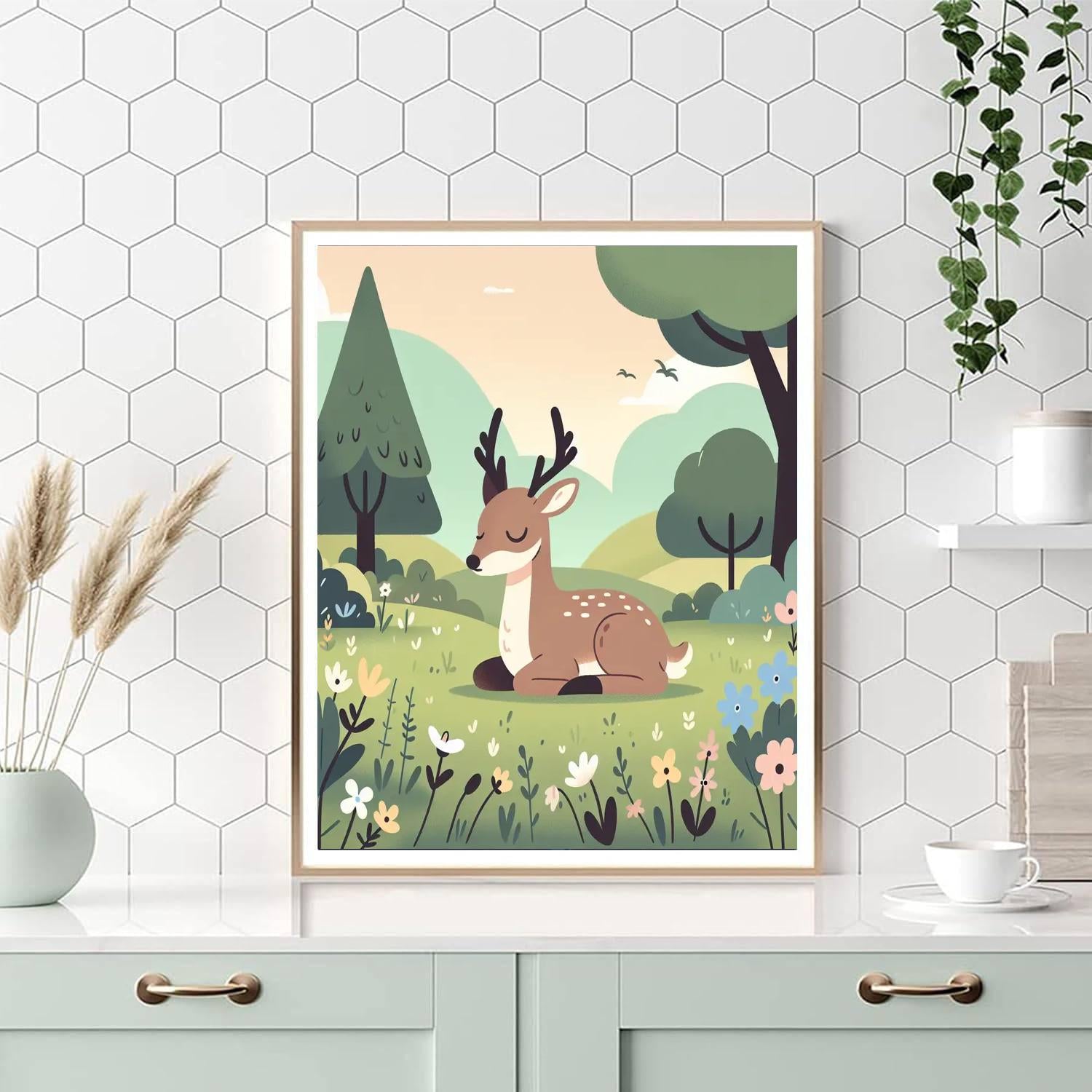 Kindhearted Deer’s Meadow Rest Paint By Color