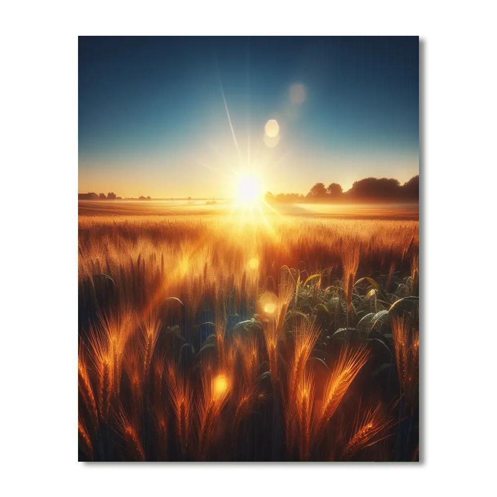 Sunny Countryside Morning Painting By Numbers Kit