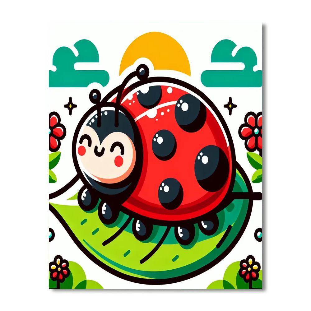 Colorful Ladybug Paint By Color