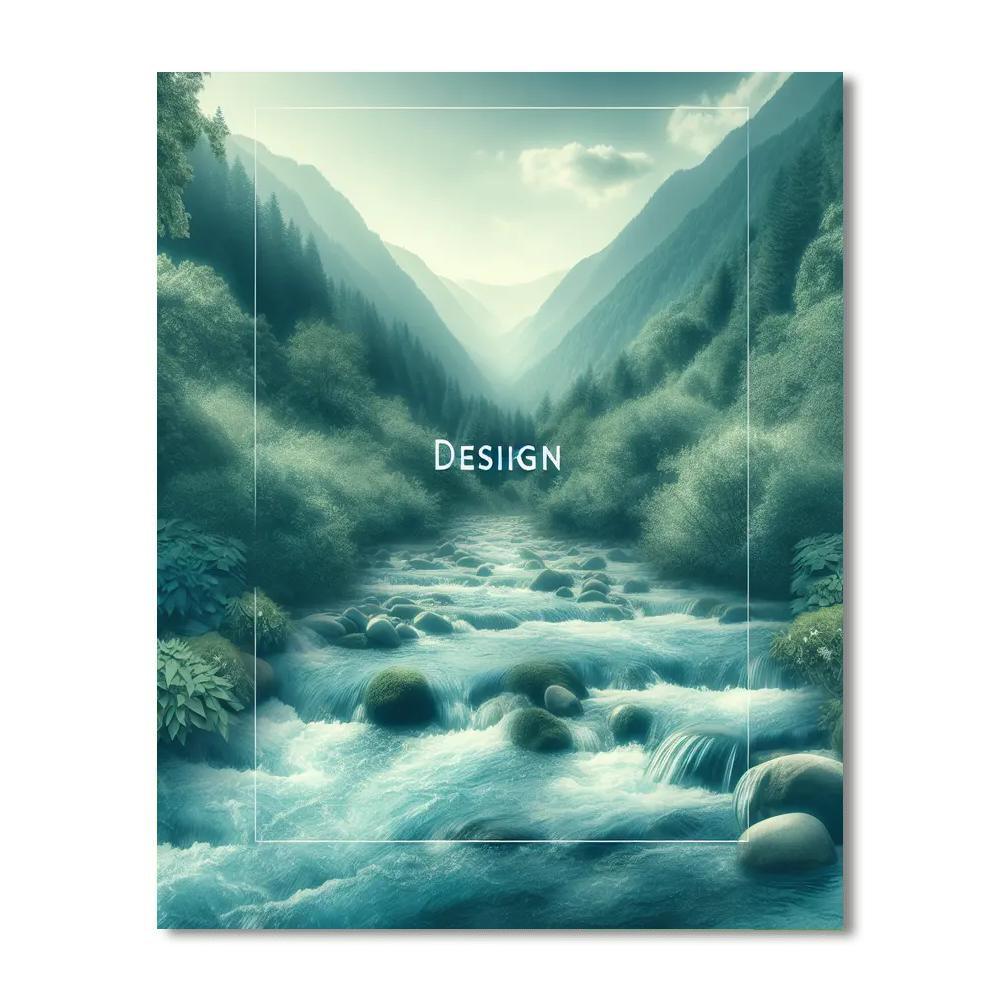 Mountain Stream Symphony Paint By Numbers Kits