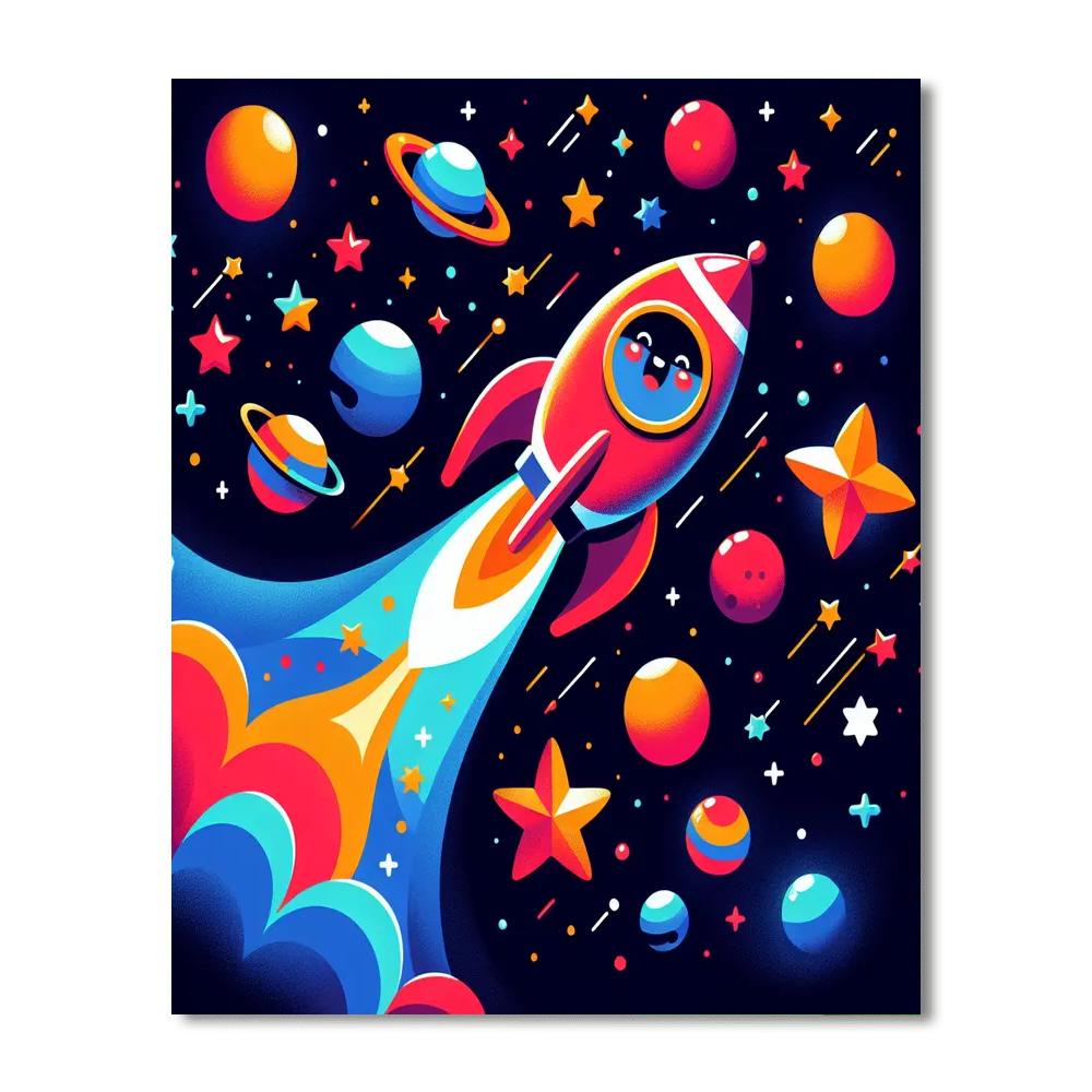 Amazing Space Adventure Paint By Numbers Art