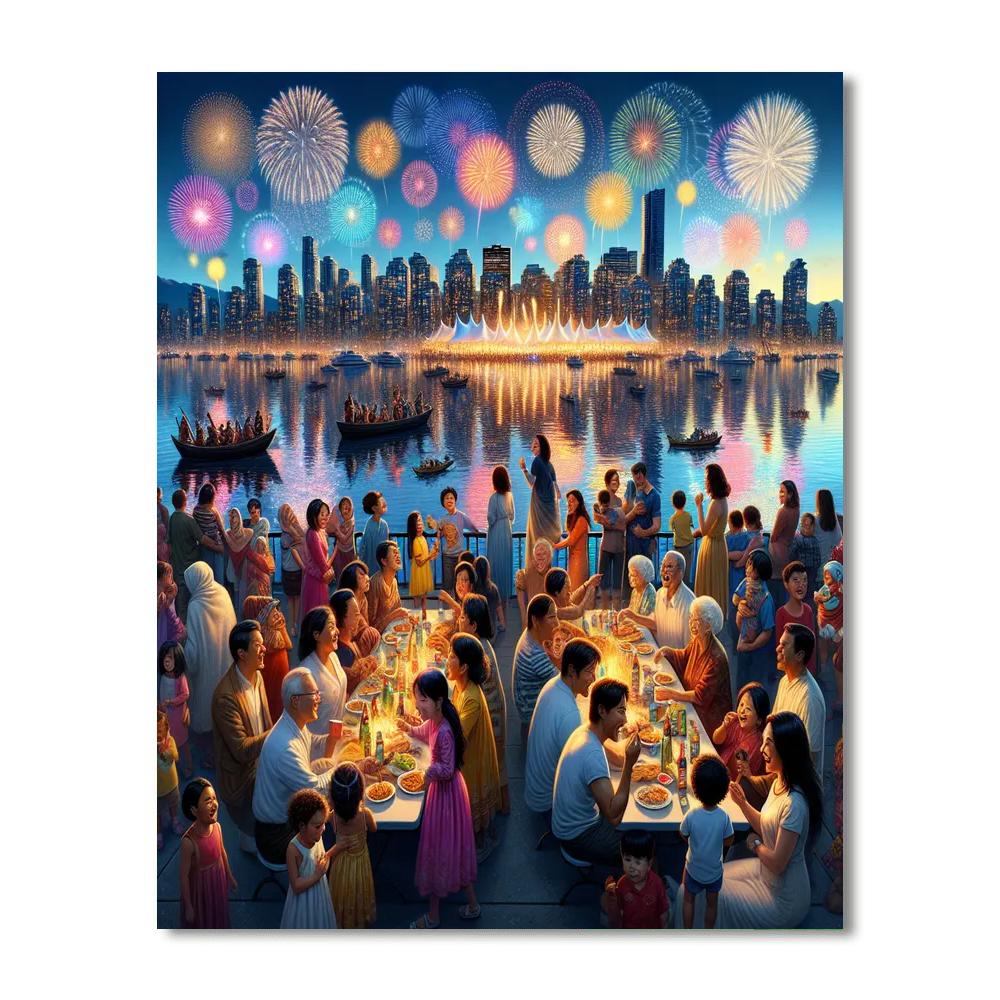 Celebration Of Lights - Canada Paint By Numbers Art