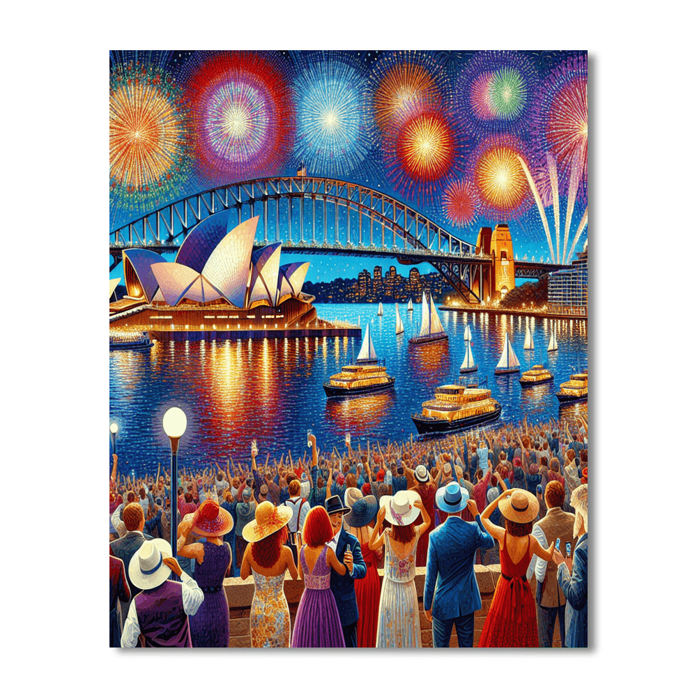 New Year's Eve - Sydney Painting By Numbers Kit