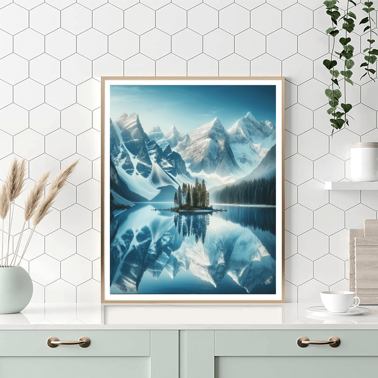 Serene Alpine Landscape Paint By Color