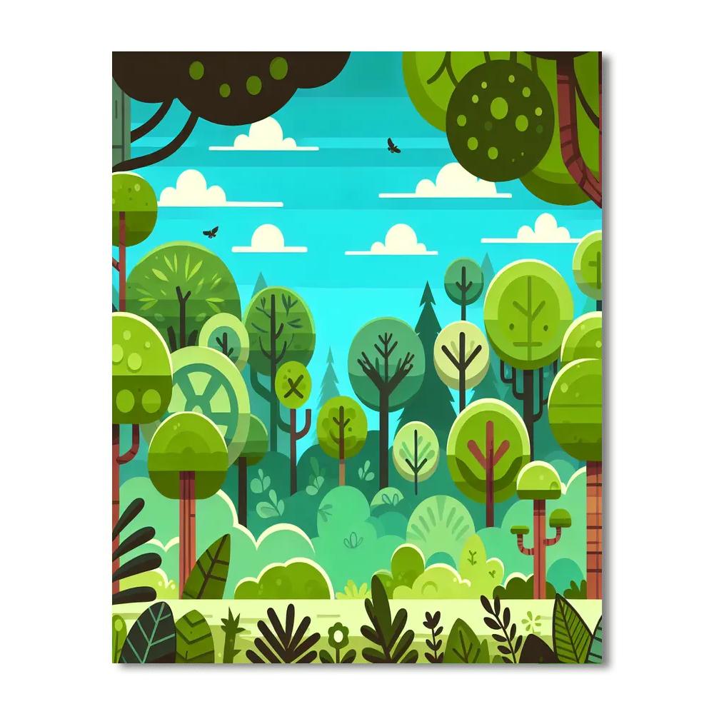 Flourishing Forest Paint By Numbers Art