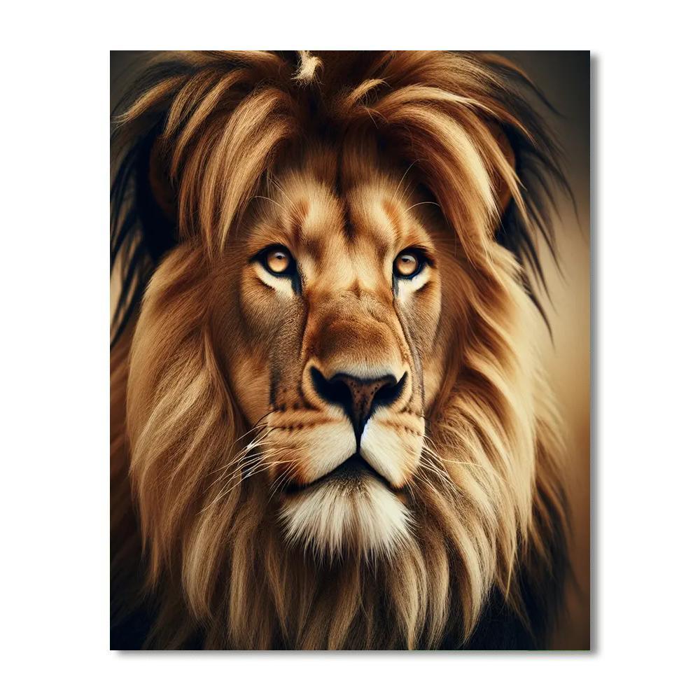 Lion's Regal Portrait Painting By Numbers Kit