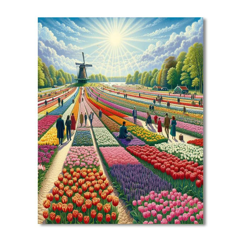 Holland Tulip Festival - Netherlands Paint By Color