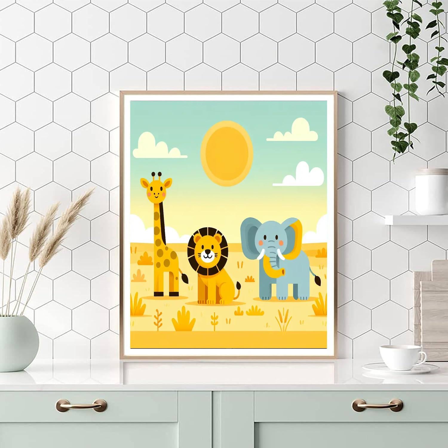 Sweet Safari Expedition Paint By Numbers Art