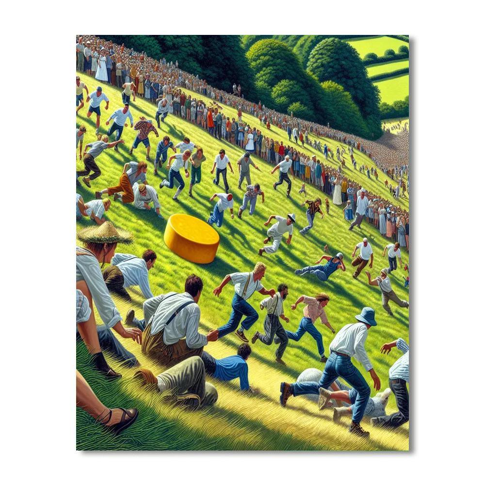 Cooper's Hill Cheese-rolling Festival - United Kingdom Numbered Painting Kits