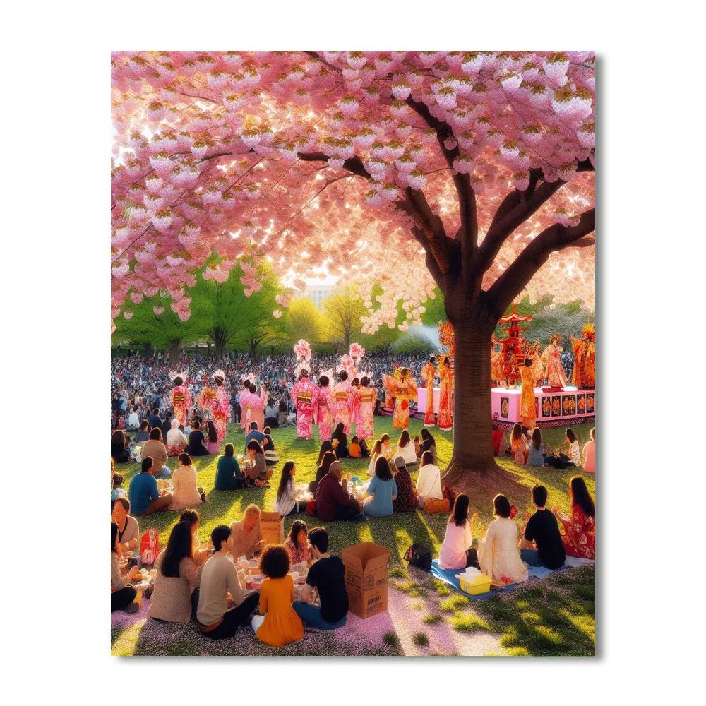 The Cherry Blossom Festival - Usa Paint By Number