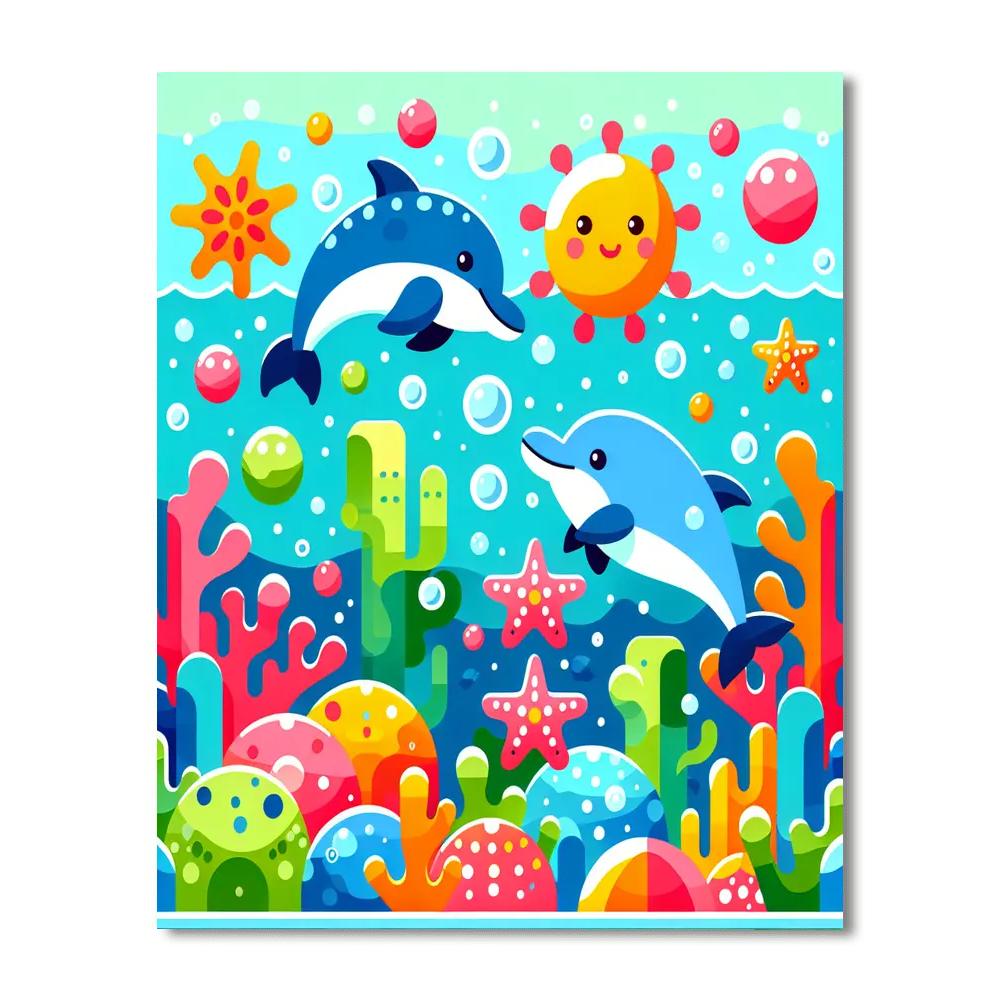 Friendly Marine Life Adventure Painting By Numbers Kit