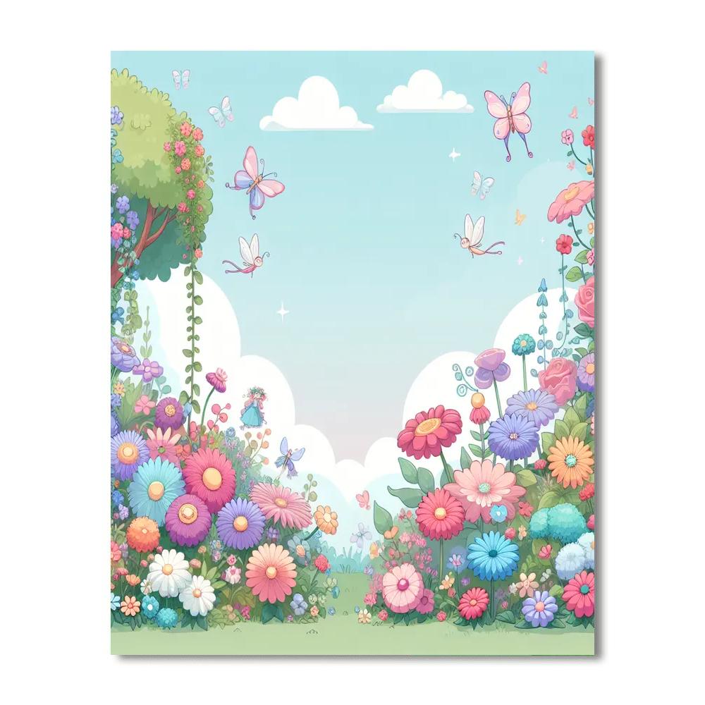 Garden Of Enchanted Hues Painting By Numbers Kit