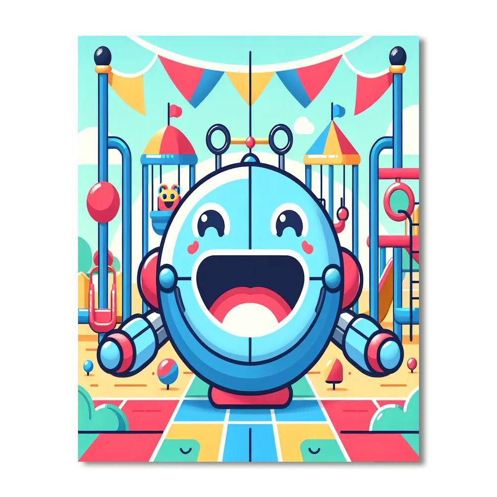 Joyful Robot Painting By Numbers Kit