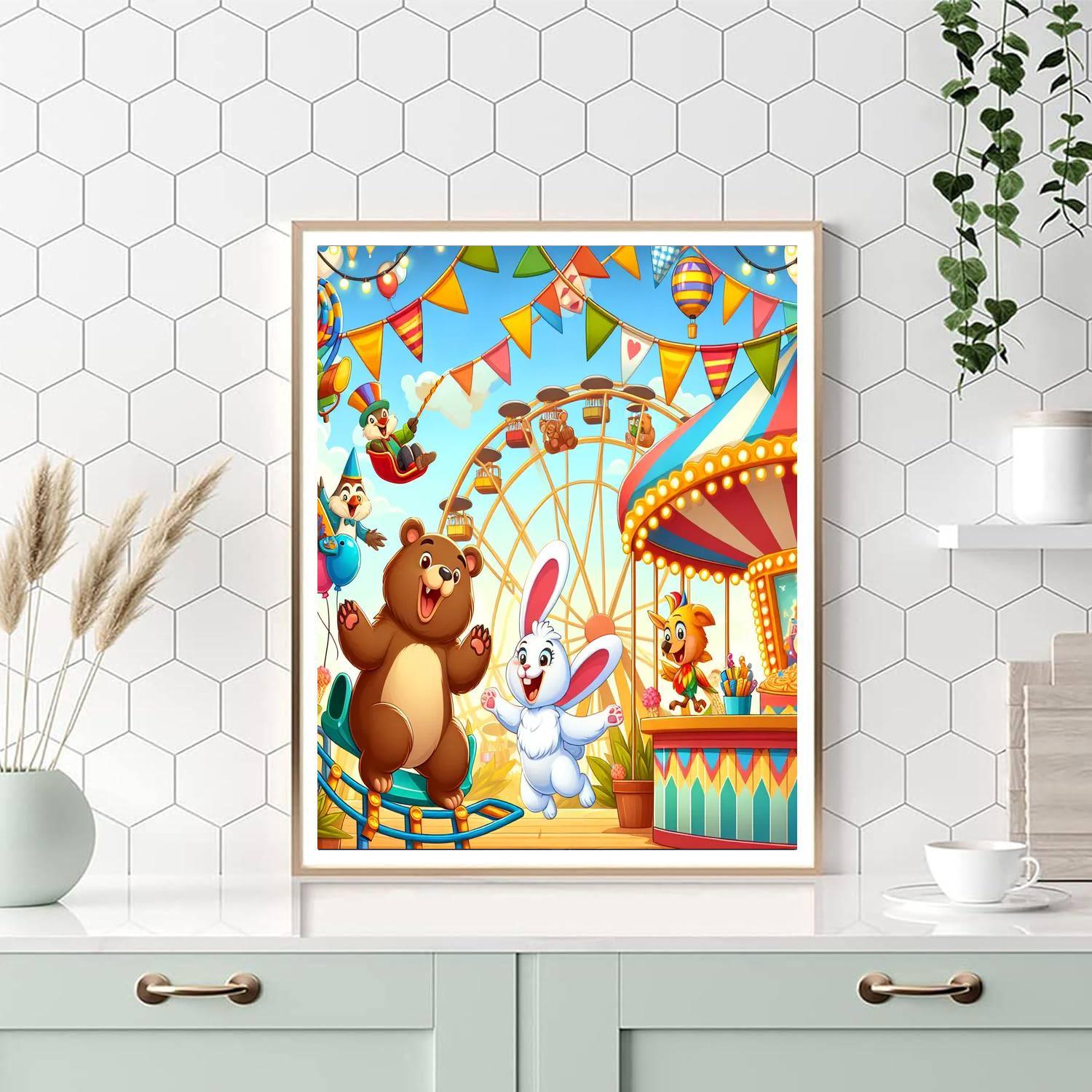 Colorful Carnival Of Animals Paint By Numbers Art