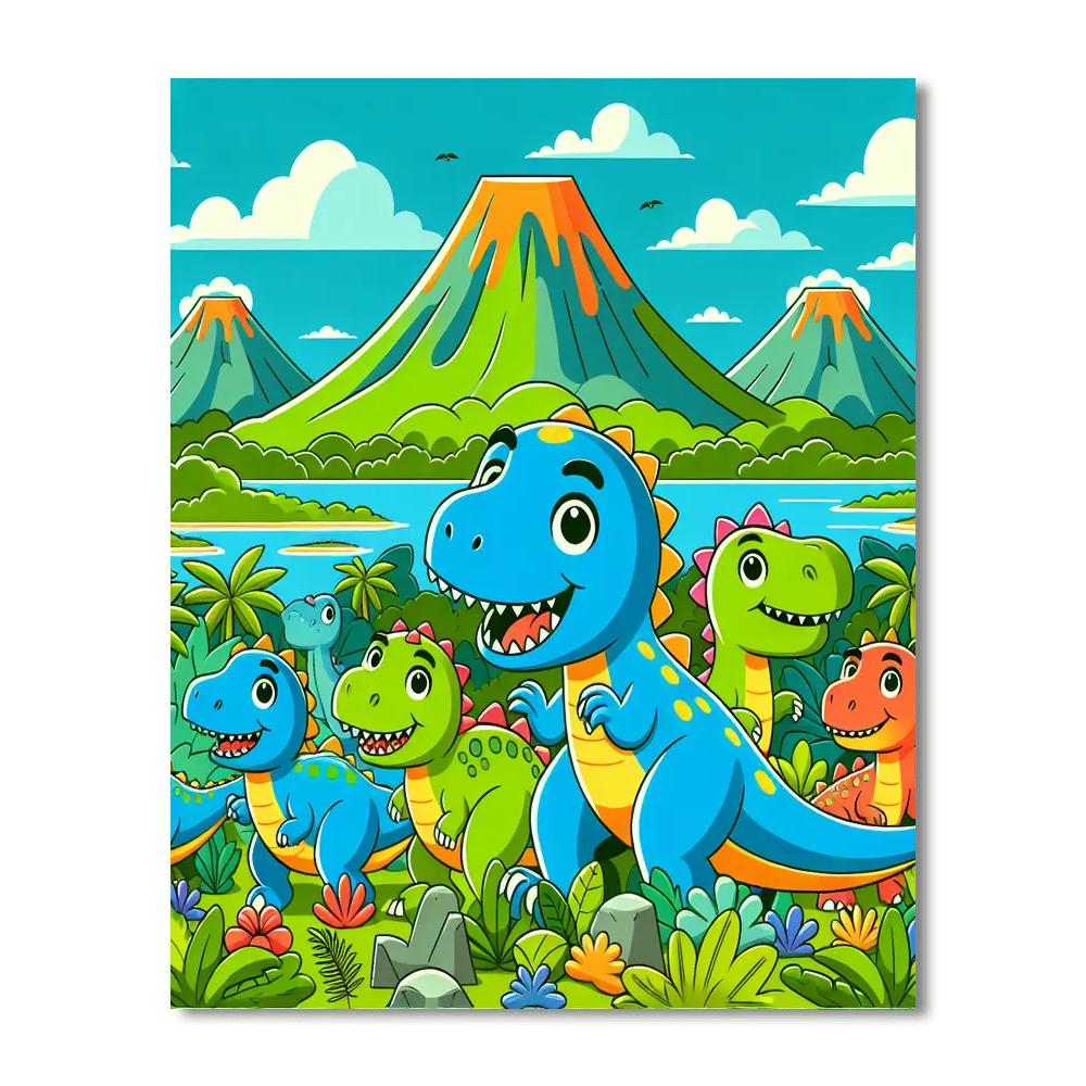 Dandy Dinosaurs Number Painting
