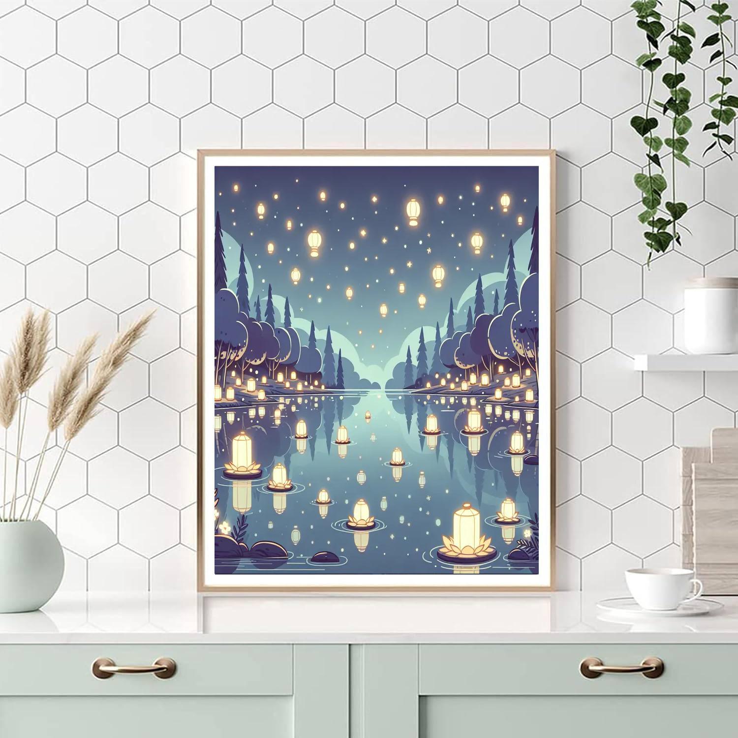 Luminous Lantern Lake Paint By Color